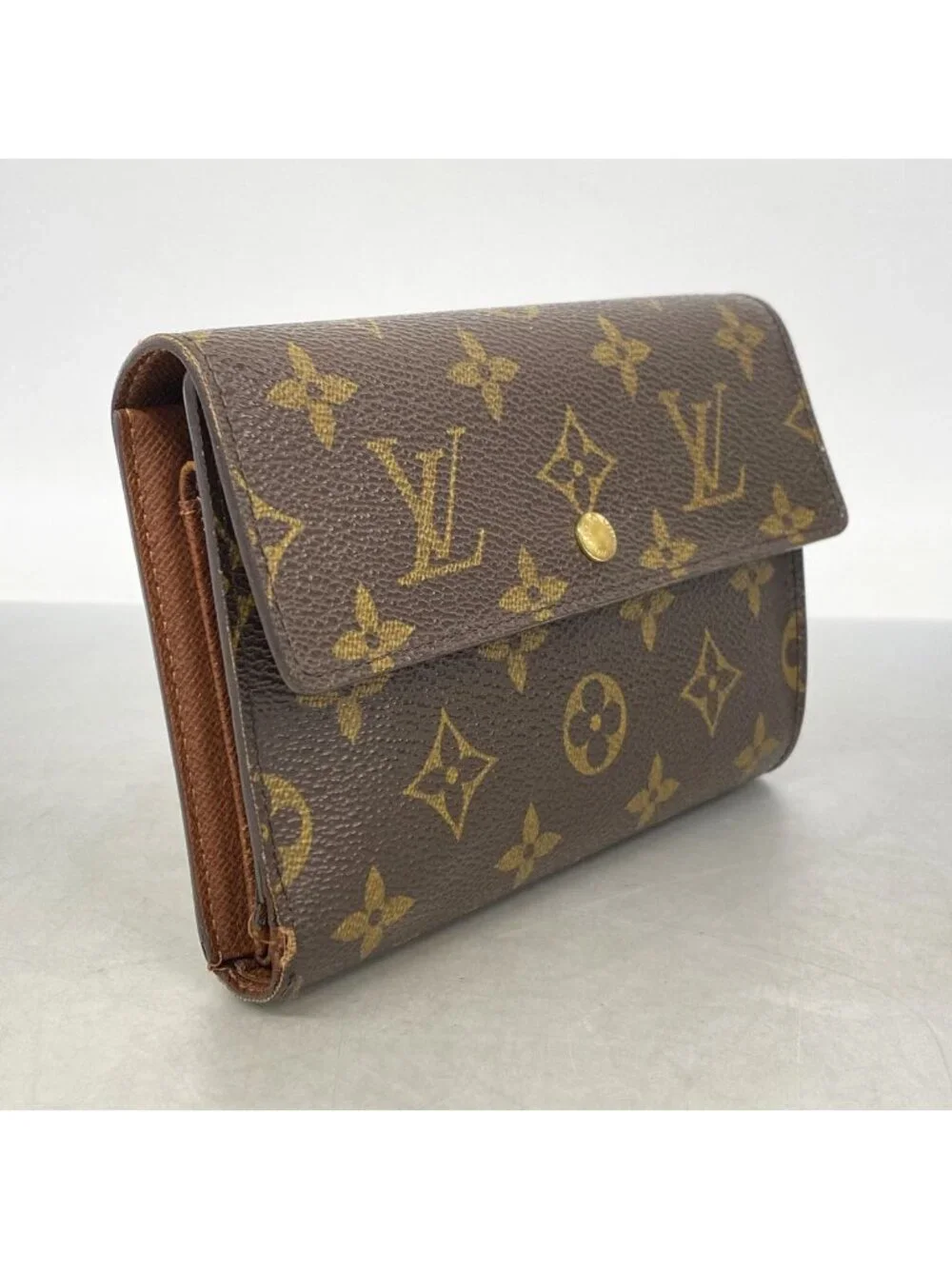 Louis Vuitton Trifold Wallet Monogram Porte Tresor Etui Papiers Brown